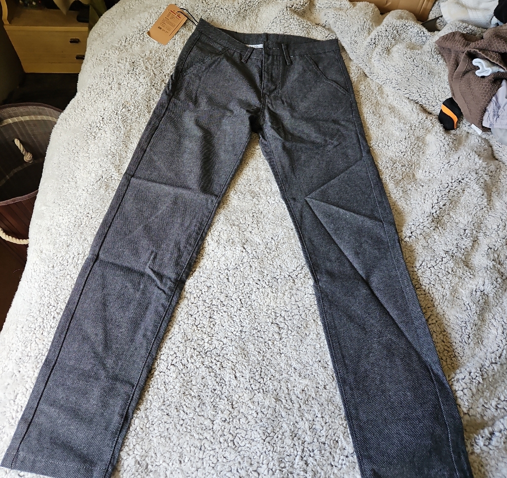 Gray Straight-Leg Pants